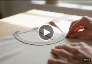 آموزش دوخت نوار اریب برای یقه گرد